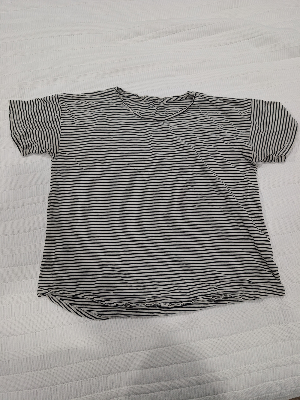 Madewell Black & White Striped Short Sleeve Tee